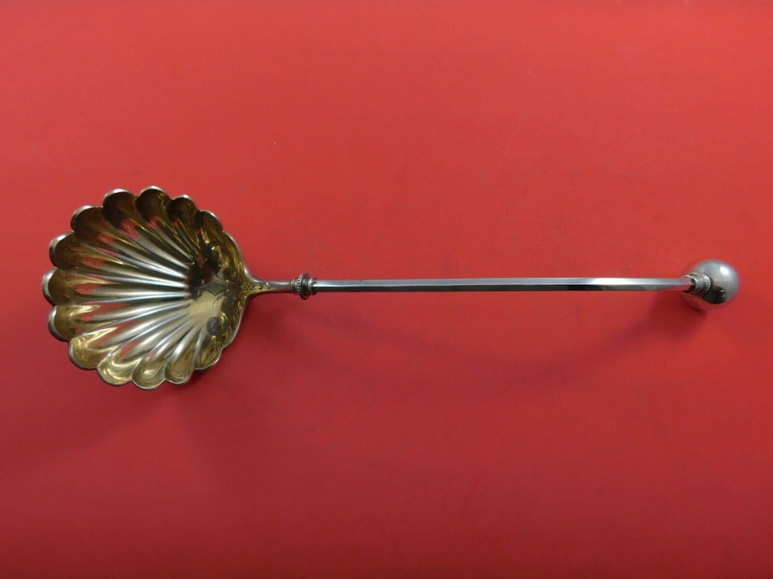 Ball End by George Sharp Sterling Silver Oyster Ladle GW Shell Bowl BC 11": Ball End by George Sharp Sterling Silver Oyster Ladle GW Shell Bowl BC 11" Composition: Sterling Silver Maker: George Sharp Pattern: Ball End Type: Ladle Ball end by george sharp sterling silver oyste