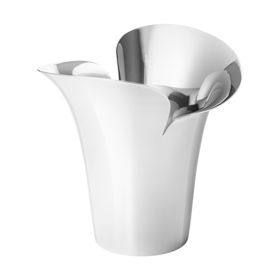 Bloom Botanica by Georg Jensen Stainless Steel Flower Pot Medium Modern - New: Bloom Botanica by Georg Jensen Stainless Steel Flower Pot Medium Modern - New Type: Planter The organic petal-like shapes of helle damkjaer's striking stainless steel bloom botanica flower pot make a 