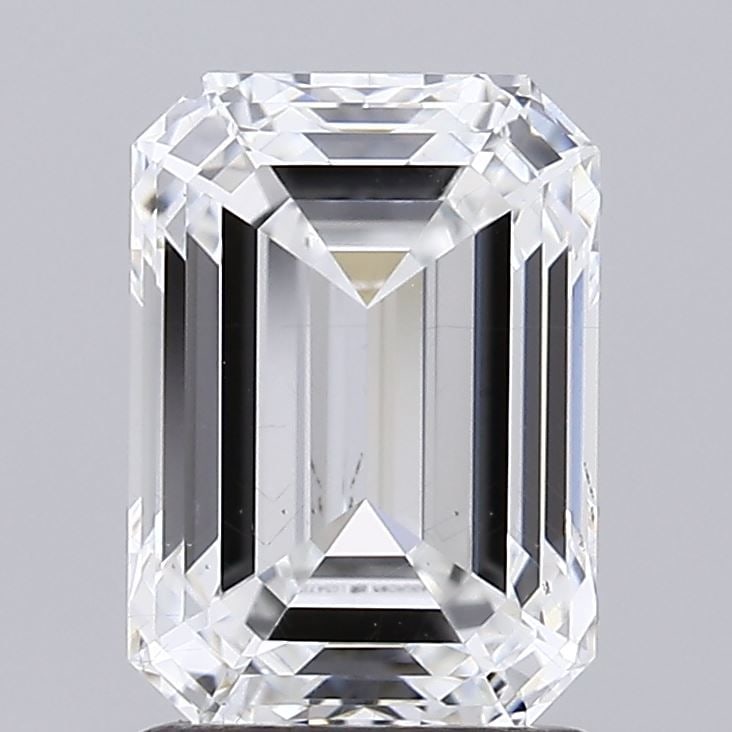 Ideal Loose Diamond - Emerald 1.81ct E VS2: Ideal Loose Diamond - Emerald 1.81ct E VS2 Ideal Cut: Yes Source: This is a real non-mined Diamond that has been grown in a lab Shape: Emerald Carats: 1.81 Color: E Clarity: VS2 Ratio: 1.4158 Polish: 