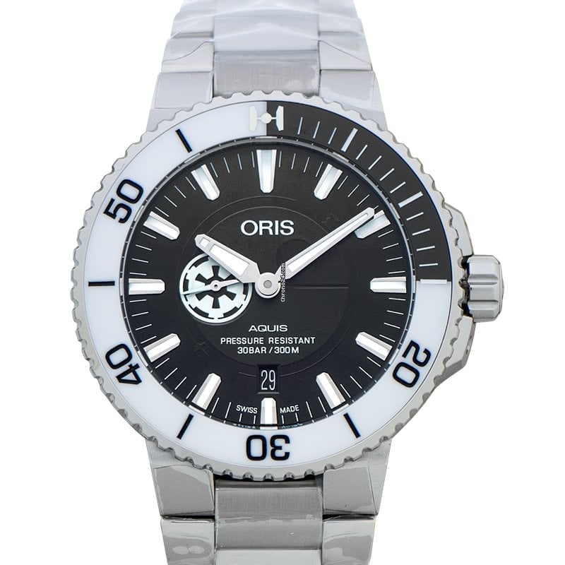 Oris Aquis: Oris Aquis Brand: Oris Model: Aquis Dealer product code: 20436A Movement: Automatic Case material: Steel Bracelet material: Steel Year of production: Unknown Condition: New(Unworn without any signs of