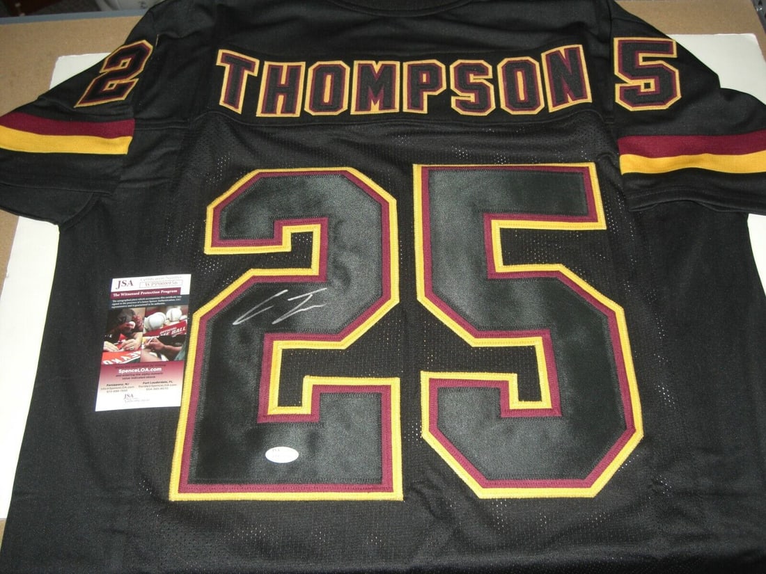 CHRIS THOMPSON WASHINGTON REDSKINS FLORIDA STATE SEMINOLES JSA/COA SIGNED JERSEY: CHRIS THOMPSON WASHINGTON REDSKINS FLORIDA STATE SEMINOLES JSA/COA SIGNED JERSEY Sport: Football-NFL Product: Jersey Original/Reprint: Original Pre-Owned While the lot images are representative of the