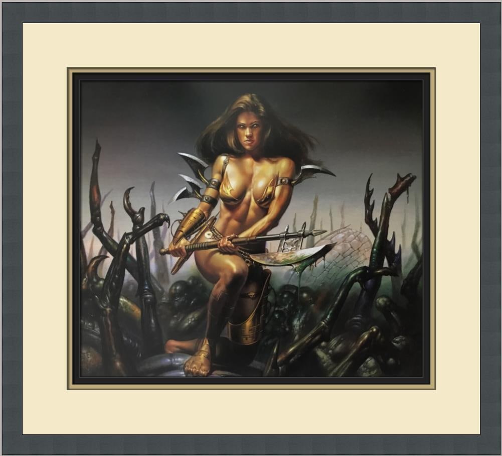 Boris Vallejo Mad Mara Custom Framed Print: Boris Vallejo Mad Mara Custom Framed Print Artist: Boris Vallejo Unit Of Sale: Single Piece Size: Medium Item Length: 14 in Region Of Origin: united states Framing: Matted & Framed Personalize: No Yea