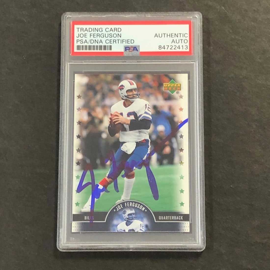 2005 NFL Football Upper Deck #9 Joe Ferguson Signed Card AUTO PSA/DNA Bills: 2005 NFL Football Upper Deck #9 Joe Ferguson Signed Card AUTO PSA/DNA Bills Sport: Football Pre-Owned While the lot images are representative of the item, the size, placement and strength of the signa