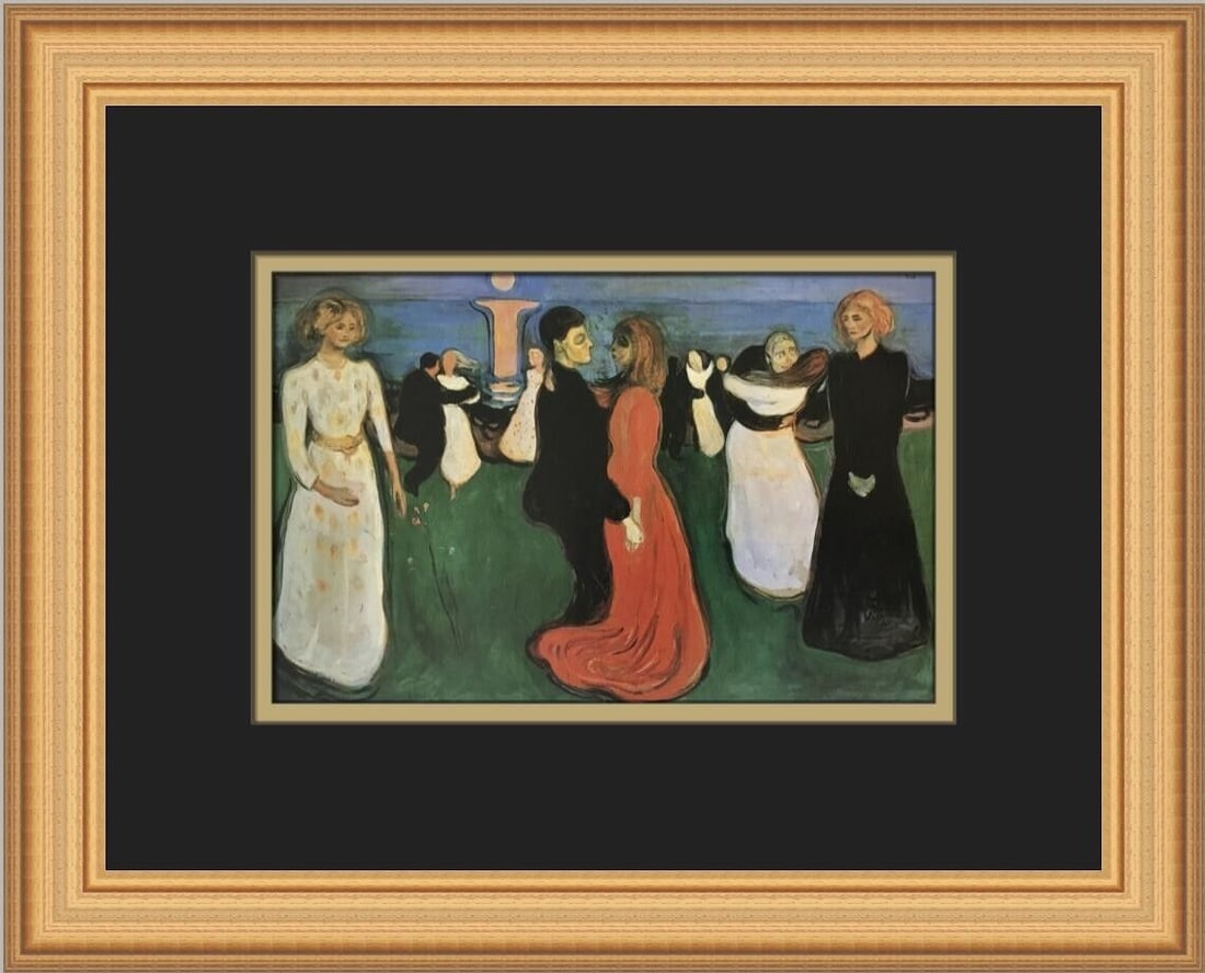 Edvard Munch The Dance of Life Custom Framed Print: Edvard Munch The Dance of Life Custom Framed Print Unit Of Sale: Single Piece Artist: Edvard Munch Size: Medium Custom Bundle: No Item Length: 14 in Region Of Origin: United States Framing: Matted & F