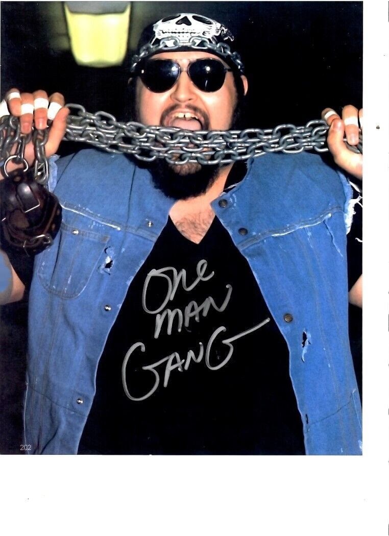 One Man Gang Signed Autographed 8X10 Photo Pro Wrestler WWF W/ COA: One Man Gang Signed Autographed 8X10 Photo Pro Wrestler WWF W/ COA Sport: Wrestling Product: Photo Original/Reprint: Original League: MLB Player: One Man Gang Team: George Gray Pre-Owned While the lot