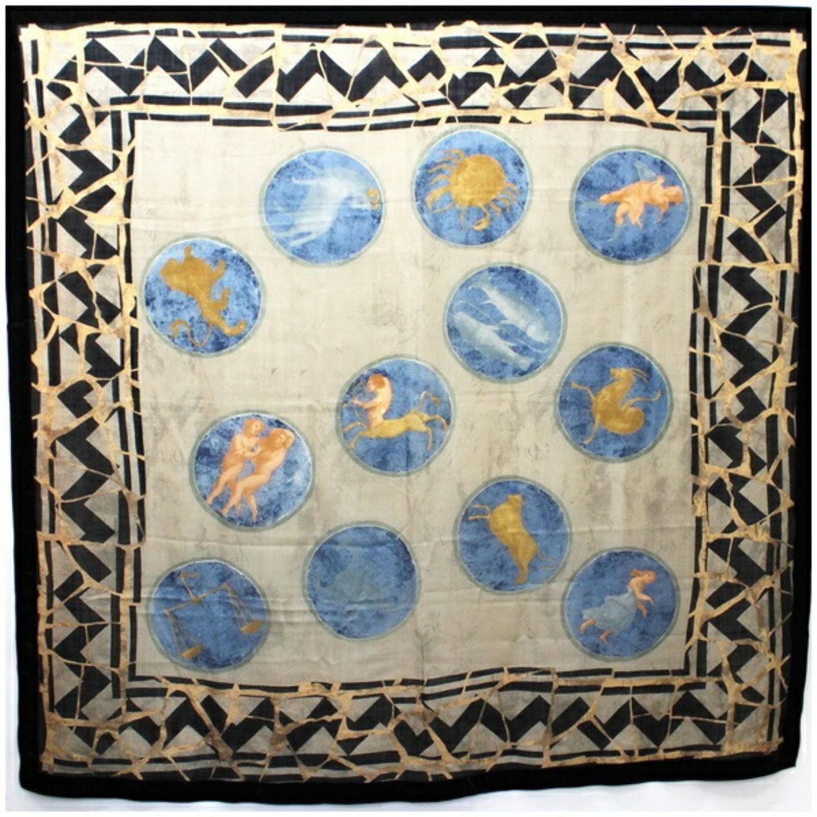Fendi wool shawl stole constellation pattern khaki x black ladies: Fendi wool shawl stole constellation pattern khaki x black ladies Brand: Fendi Type: Shawl Gender: Women Color: Black Khaki Material: Wool100% Wool: 100% Size (LxW): 1.28m x 1.3m / 50.39 x 51.18 Condi