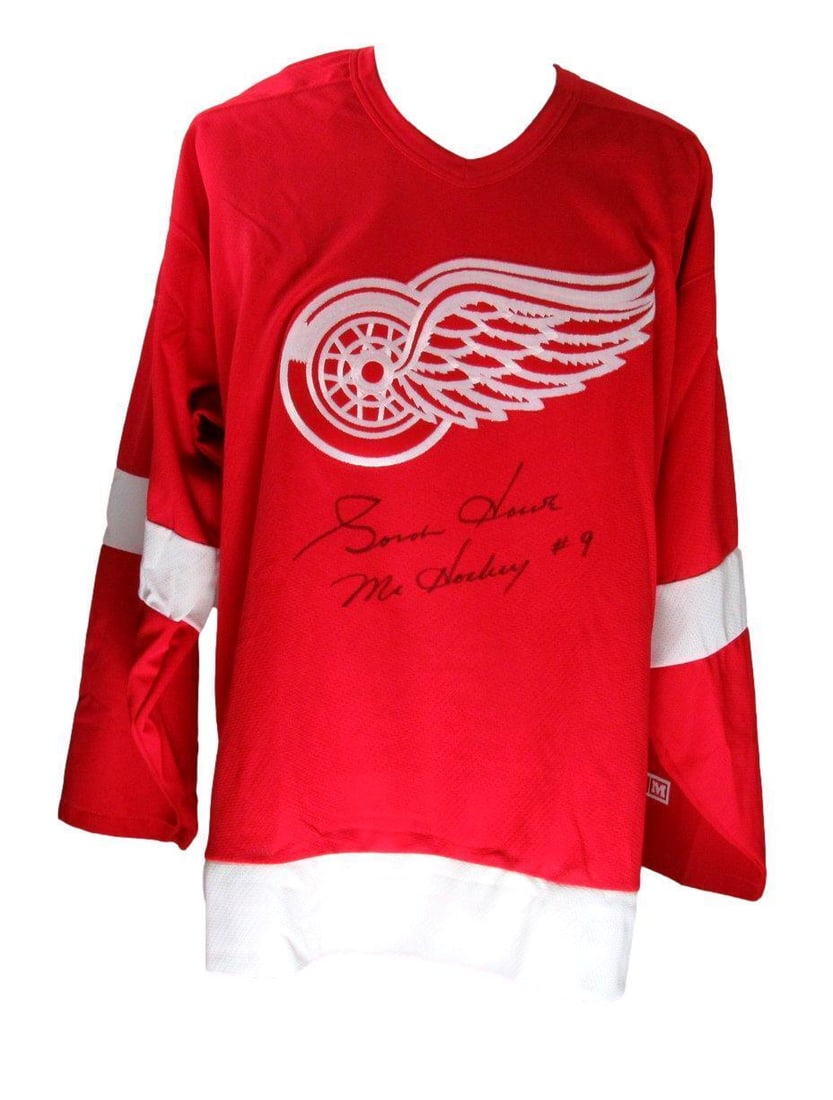 Gordie Howe HOF Autographed/Inscr CCM Hockey Jersey Red Wings PSA/DNA 177078: Gordie Howe HOF Autographed/Inscr CCM Hockey Jersey Red Wings PSA/DNA 177078 Sport: Hockey Product: Jersey Original/Reprint: Original Team: Detroit Red Wings Autograph Authentication: PSA/DNA League: 