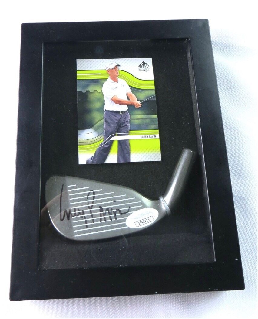 Corey Pavin Signed Autographed Golf Club Iron Head Shadowbox PGA JSA: Corey Pavin Signed Autographed Golf Club Iron Head Shadowbox PGA JSA Sport: Golf-PGA Product: Golf Club Iron Original/Reprint: Original Player: Corey Pavin Autograph Authentication: James Spence (JSA)