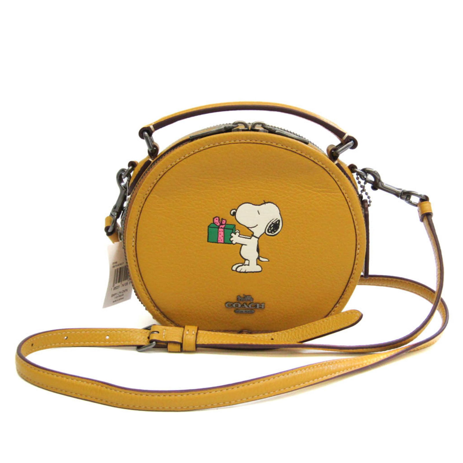 Coach COACH x PEANUTS CF290 Women's Leather Shoulder Bag Yellow: Coach COACH x PEANUTS CF290 Women's Leather Shoulder Bag Yellow Brand: Coach Model: COACH x PEANUTS CF290 Country of Origin: Vietnam Type: Handbag Shoulder bag Material: Leather Leather: Color: Dark y