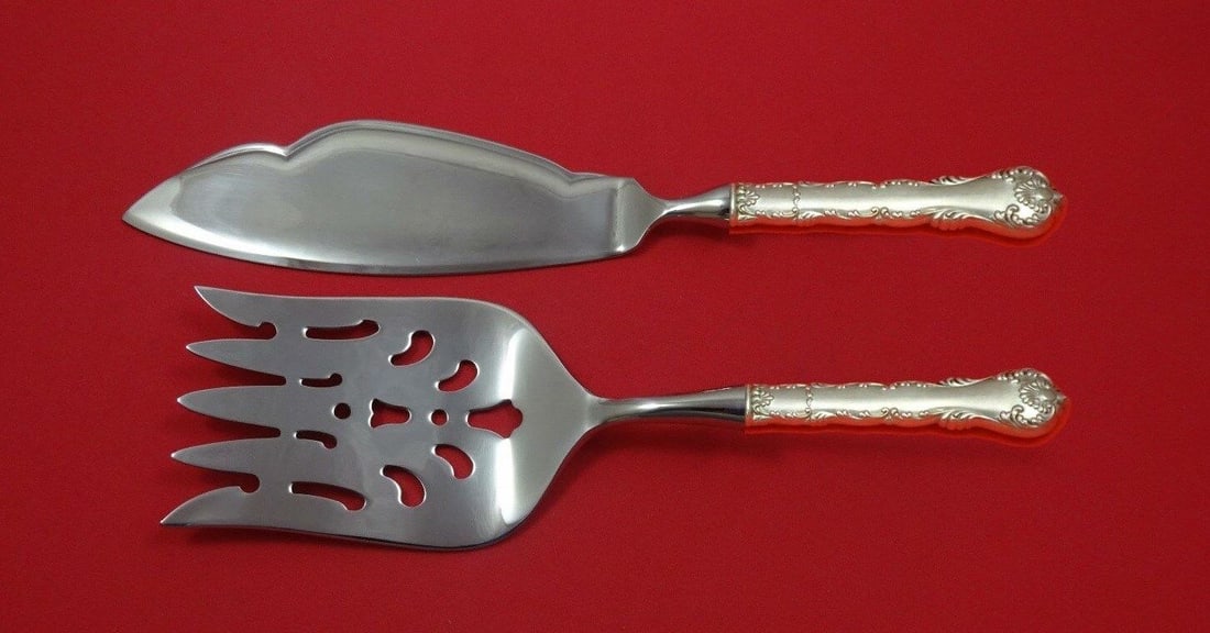 Kings Court by Frank Whiting Sterling Silver Fish Serving Set 2 Piece Custom: Kings Court by Frank Whiting Sterling Silver Fish Serving Set 2 Piece Custom Kings court by frank whitingadd decadent design to your sterling silver tableware collection with our custom made sterling 