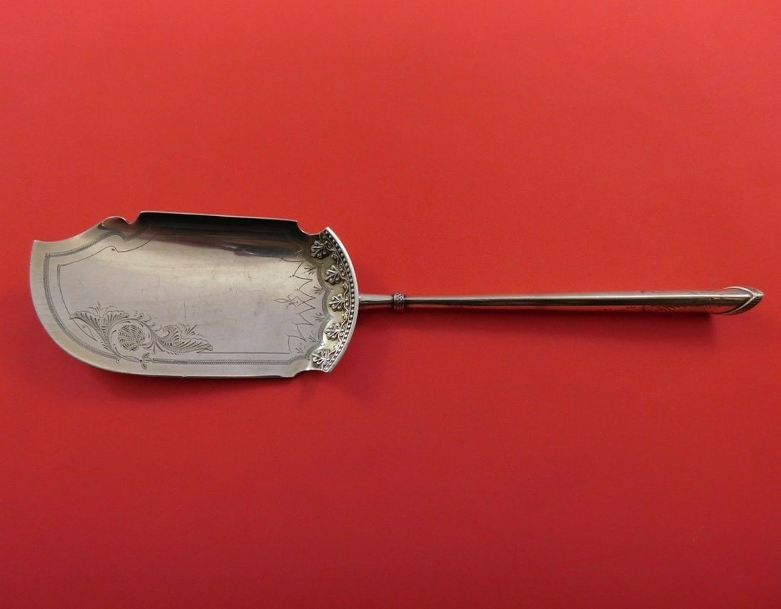 Gorham Sterling Silver Jelly Trowel HH AS Bright-Cut w/ Applied Geometric Bands: Gorham Sterling Silver Jelly Trowel HH AS Bright-Cut w/ Applied Geometric Bands Gorhamsterling silver hollow handle jelly trowel 9 3/4" . It is all sterling and bright-cut with applied geometric bands