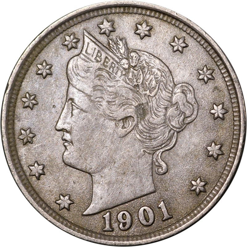 1901 Liberty V Nickel: 1901 Liberty V Nickel Certification: Uncertified Circulated/Uncirculated: Circulated Composition: Nickel Year: 1901 Pre-Owned The MYNT Guarantee: All items in this auction are guaranteed to be 100% au
