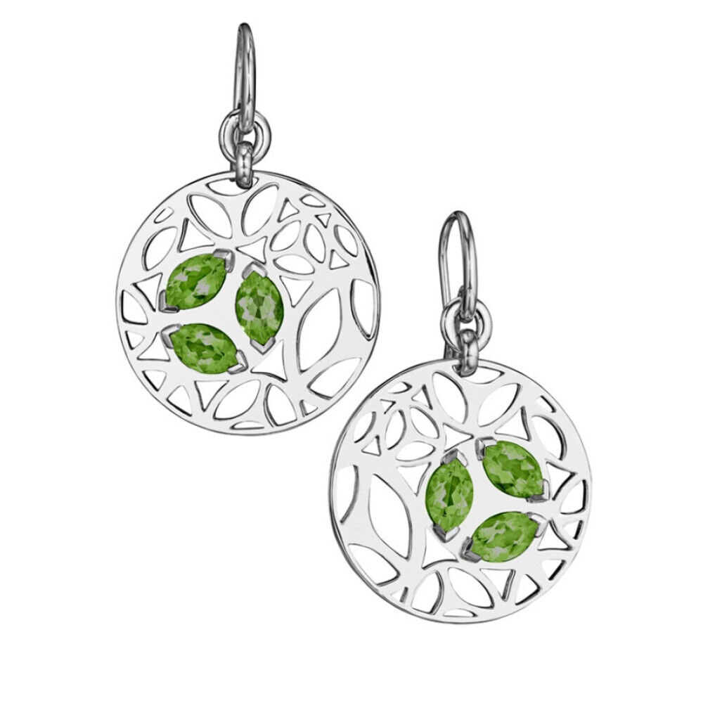 Di Modolo Green Quartz Drop Earrings Rhodium Plated Sterling Silver: Di Modolo Green Quartz Drop Earrings Rhodium Plated Sterling Silver With Original Box/Packaging: Yes "Gender: Womens" Center Stone Color: Green Metal: Sterling Silver Total Carat Weight: 2.40 Brand: D