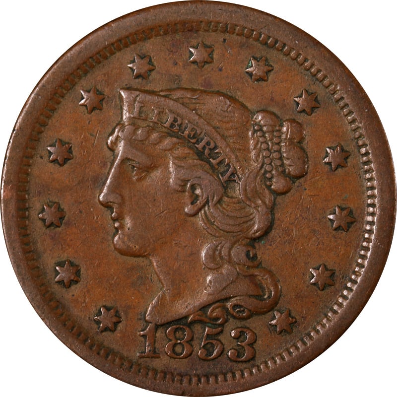 1853 Large Cent: 1853 Large Cent Certification: Uncertified Circulated/Uncirculated: Circulated Composition: Copper Year: 1853 Pre-Owned The MYNT Guarantee: All items in this auction are guaranteed to be 100% authenti