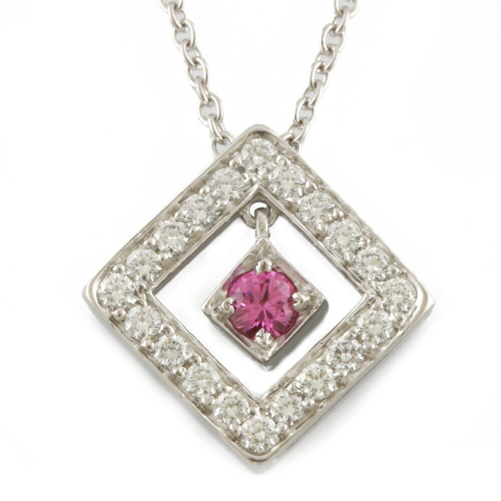 Tiffany TIFFANY & Co. Necklace Diamond: 20 stones Ladies: Tiffany TIFFANY & Co. Necklace Diamond: 20 stones Ladies Brand: Tiffany Necklace Type: Necklace Gender: Women Material: Platinum 950 Stone: Diamond Sapphire Stone Color: Pink beige White Season: Fall/