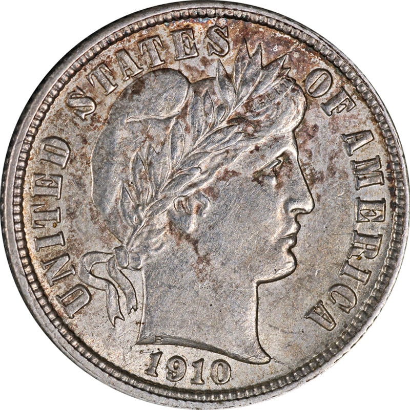 1910-D Barber Dime Choice AU/BU: 1910-D Barber Dime Choice AU/BU Certification: Uncertified Circulated/Uncirculated: Circulated Mint Location: Denver Grade: Choice AU/BU Composition: Silver Year: 1910 Pre-Owned The MYNT Guarantee: Al