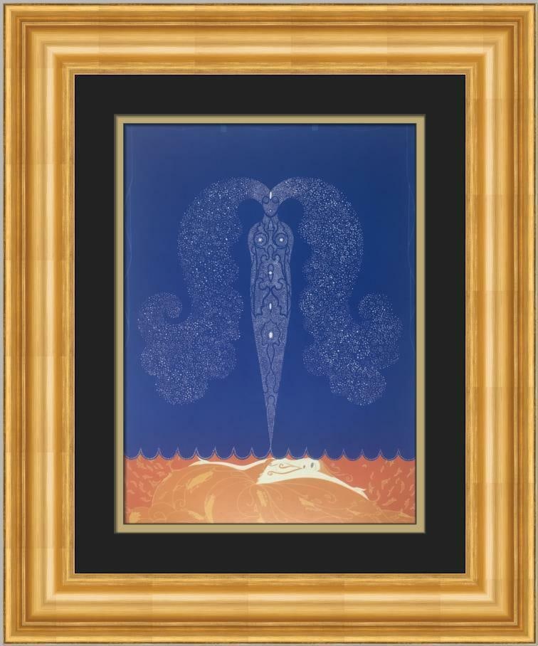 Erte Le Rideau de I Hiver Custom Framed Print: Erte Le Rideau de I Hiver Custom Framed Print Type: Print Artist: Erte Theme: Art Subject: Figures Production Technique: Lithography Framing: Matted & Framed Size: Medium Region Of Origin: usa Style: