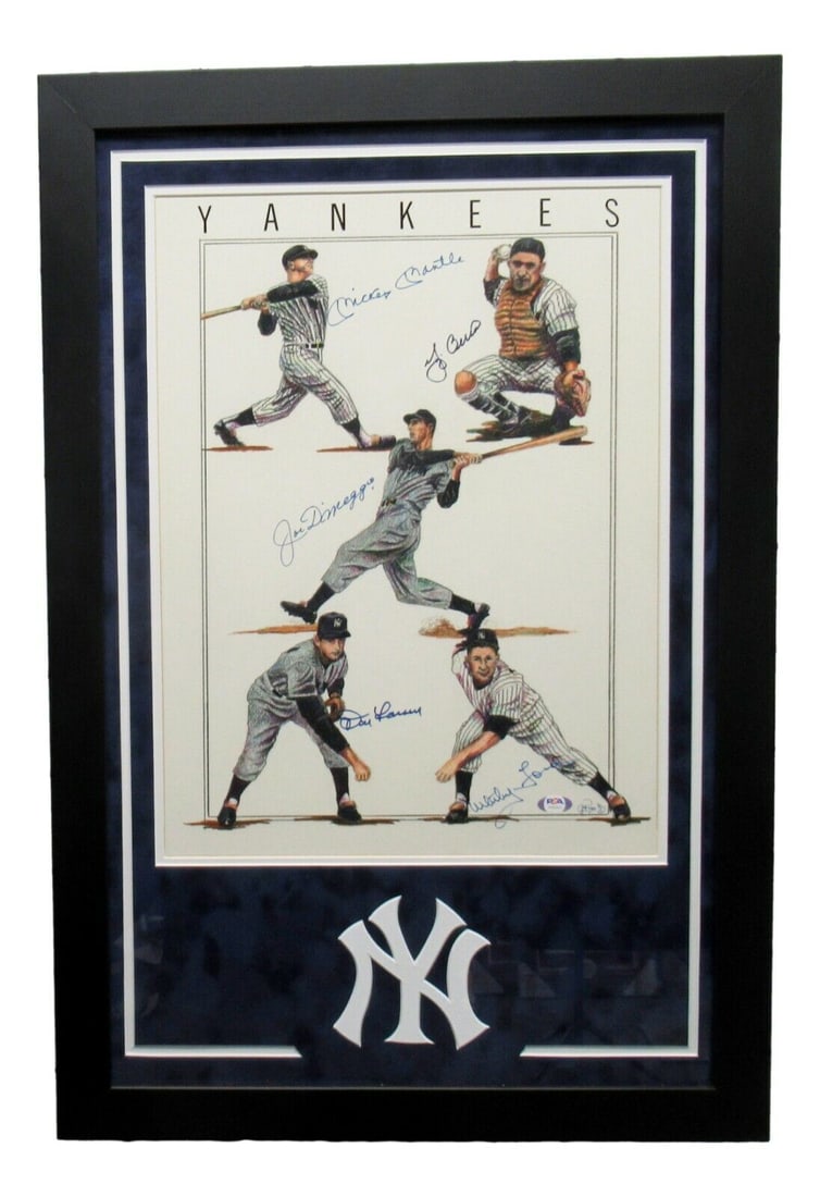 Yankee Greats Signed Autographed Framed Photo Mantle Dimaggio Berra Ford PSA/DNA: Yankee Greats Signed Autographed Framed Photo Mantle Dimaggio Berra Ford PSA/DNA Country/Region of Manufacture: United States Product: Photo Player: Joe DiMaggio Sport: Baseball-MLB Autograph Authenti
