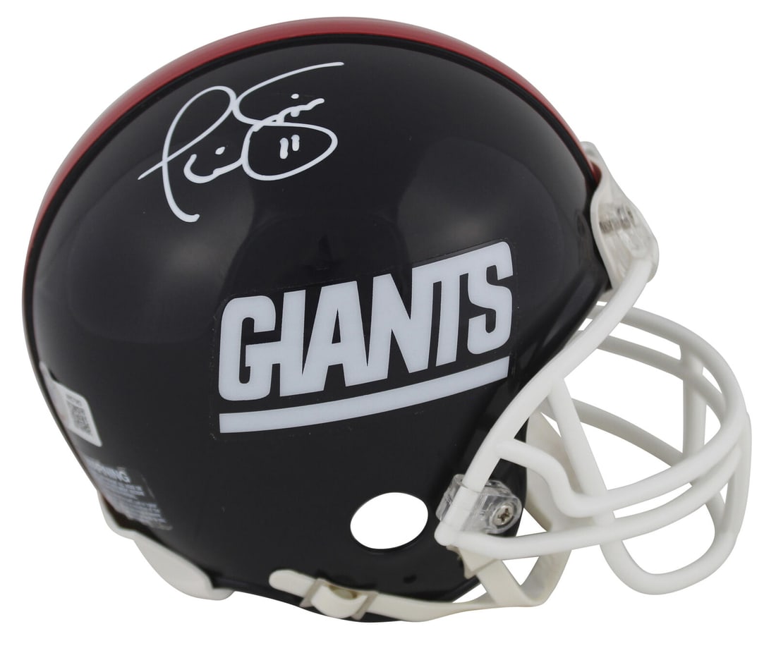 Giants Phil Simms Signed 1981-98 TB Rep Mini Helmet BAS Witnessed: Giants Phil Simms Signed 1981-98 TB Rep Mini Helmet BAS Witnessed Sport: Football Product: Helmet Original/Reprint: Original Player: Phil Simms Team: New York Giants Autograph Authentication: Beckett 