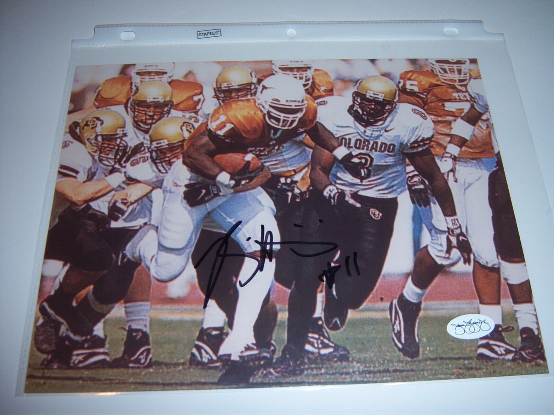 RICKY WILLIAMS TEXAS LONGHORNS HEISMAN JSA/STAMP SIGNED 8X10 PHOTO: RICKY WILLIAMS TEXAS LONGHORNS HEISMAN JSA/STAMP SIGNED 8X10 PHOTO Category: Music Original/Reprint: Original Sport: Football-NFL Team-Nfl: Dallas+Cowboys Autograph+Type: Authentic+Original Product+Ty
