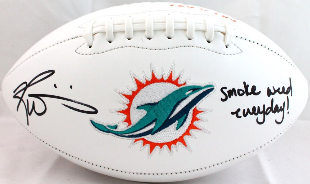 Ricky Williams Autographed Miami Dolphins Logo Football W/ SWED-Beckett Hologram: Ricky Williams Autographed Miami Dolphins Logo Football W/ SWED-Beckett Hologram Sport: Football-NFL Product: Ball Original/Reprint: Original Player: Ricky Williams Team: Miami Dolphins Autograph Auth