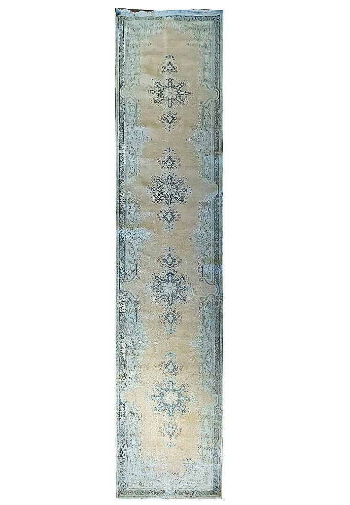 16 Long Vintage Persian Kerman Runner: 16 Long Vintage Persian Kerman Runner Free continental US Shipping Size in Feet: Width: 2.8 x Length: 16.1 Size in Inches: Width: 32 in x Length: 193 in Rug Type: Area Rug Colors: Taup Brown Blue Weav