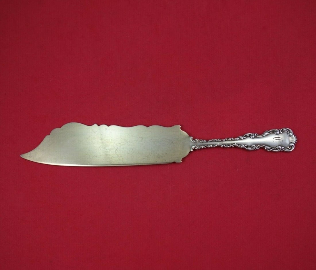 Louis XV by Whiting-Gorham Sterling Silver Ice Cream Slice Gold Washed FH AS: Louis XV by Whiting-Gorham Sterling Silver Ice Cream Slice Gold Washed FH AS Louis xv by whiting-gorhamsterling silver flat handle ice cream slice gold washed all sterling 10 5/8" in the pattern louis