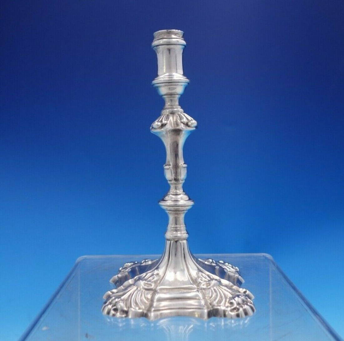 English Sterling Silver By William Grundy Candlestick Georgian Antique ...