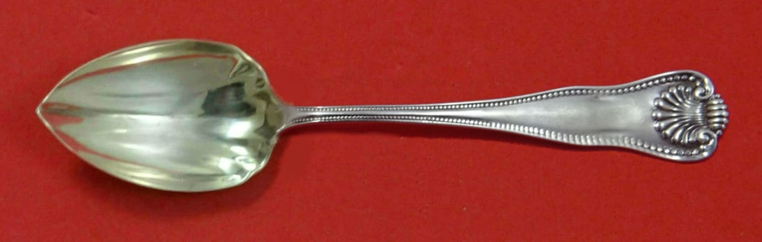 Newport Shell by Frank Smith Sterling Silver Grapefruit Spoon Fluted Custom Made: Newport Shell by Frank Smith Sterling Silver Grapefruit Spoon Fluted Custom Made Newport shell by frank smithsterling silver grapefruit spoon fluted custom made 5 3/4" in the pattern newport shell by