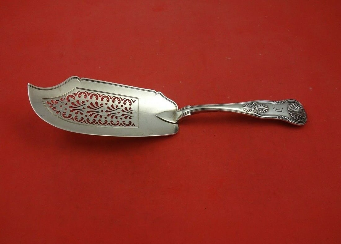 Kings by Edward Fernell English Georgian Sterling Silver Fish Server Pierced 12": Kings by Edward Fernell English Georgian Sterling Silver Fish Server Pierced 12" Kings by edward fernellsterling silver fish server with pierced blade 12" in the pattern kings by edward fernell, londo