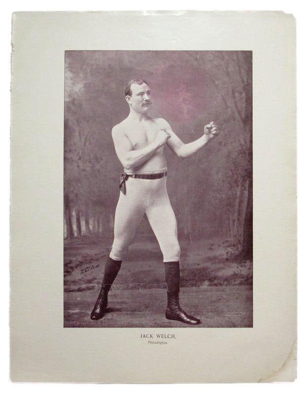 Jack Welch English Boxer 1895 Boxing Gladiators 11x15 Supplement Poster: Jack Welch English Boxer 1895 Boxing Gladiators 11x15 Supplement Poster Sport: Boxing Product: Photo Original/Reprint: Original Autograph Authentication: Seller League: Boxing Pre-Owned While the lot