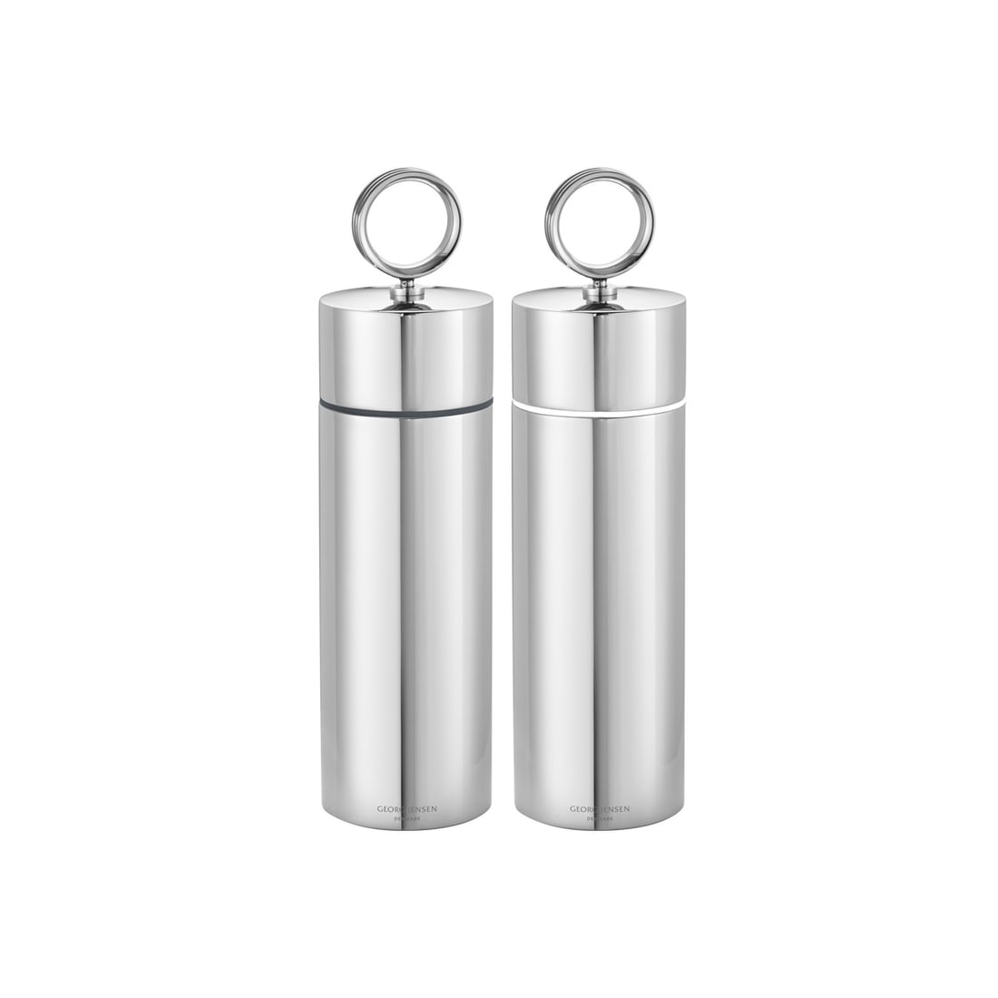 Bernadotte by Georg Jensen Stainless Steel Salt and Pepper Grinder Set - New: Bernadotte by Georg Jensen Stainless Steel Salt and Pepper Grinder Set - New Whether its a casual supper for two or a dinner party with friends, the details on a table setting make all the difference.
