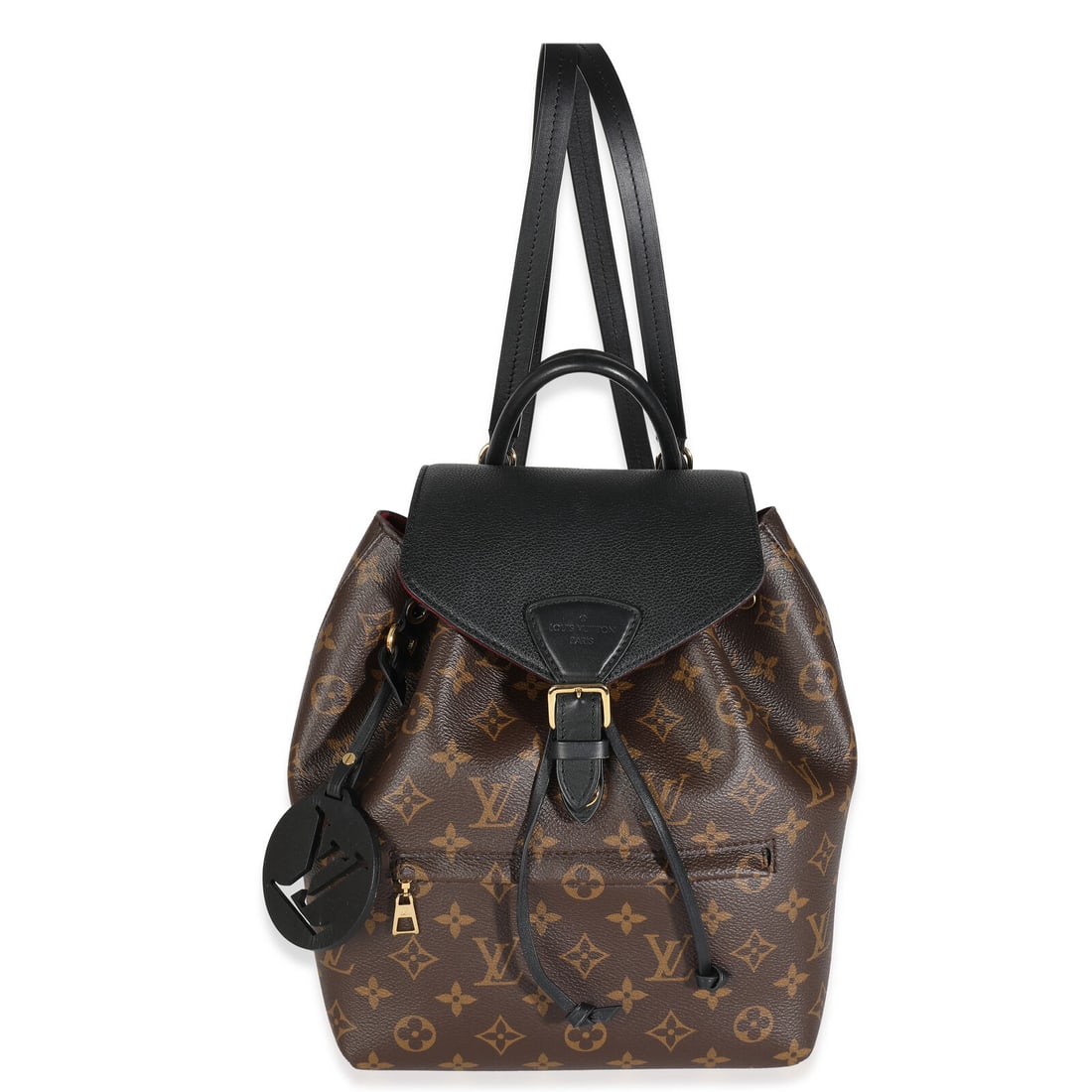 Louis Vuitton Black Monogram Canvas Montsouris Backpack NM: Louis Vuitton Black Monogram Canvas Montsouris Backpack NM Dimensions: 9 x 10.25 x 6 Handbag Accessories: Box;Dustbag;Charm Bag Width: 9 in Bag Depth: 6 in Bag Height: 10.25 in Style: Backpack Materia