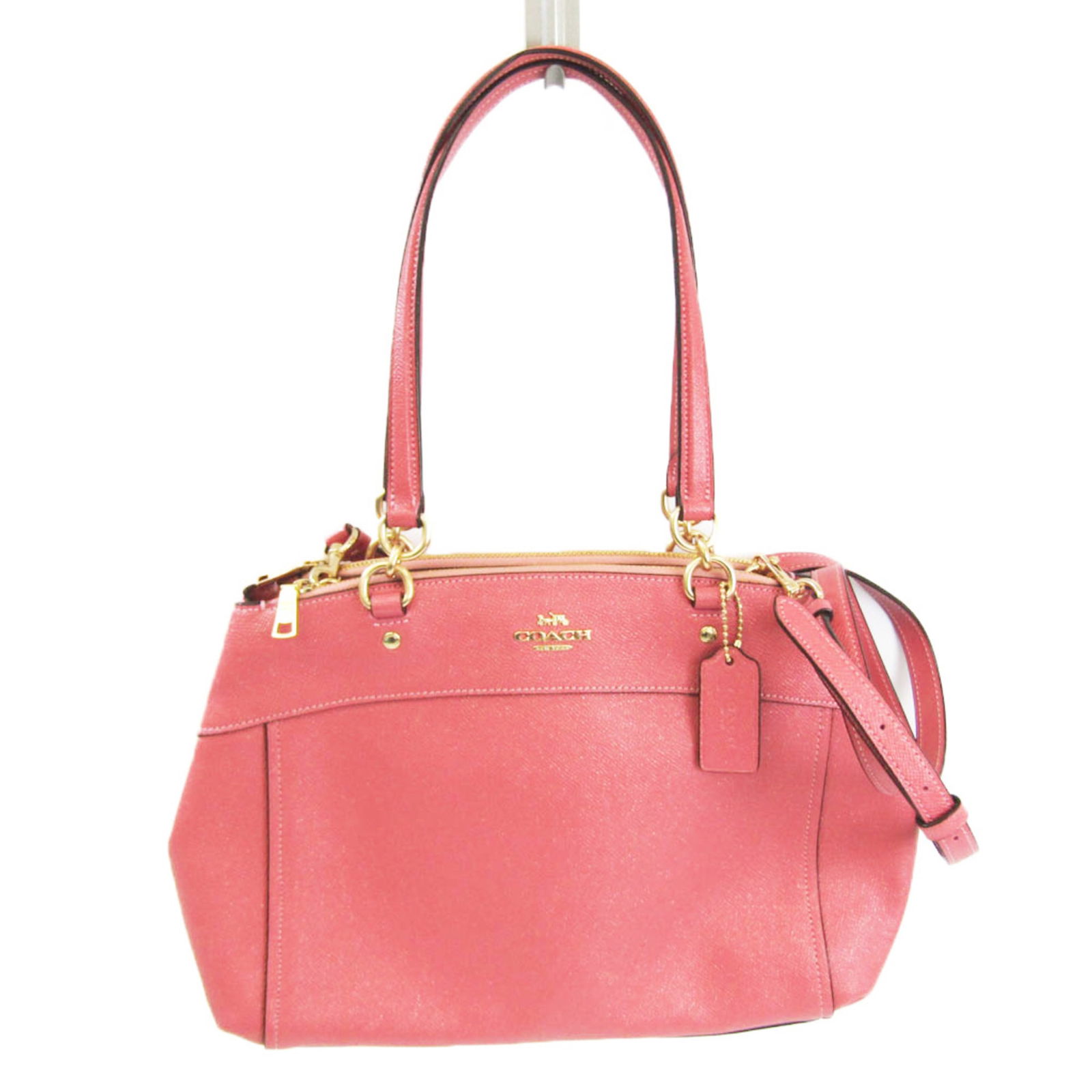 Coach Brook Glitter Cross Grain Leather F32197 Women's Leather Shoulder Bag Tote Bag Pink: Coach Brook Glitter Cross Grain Leather F32197 Women's Leather Shoulder Bag Tote Bag Pink Brand: Coach Model: Brook glitter cross grain leather F32197 Country of Origin: Philippines Type: Shoulder bag