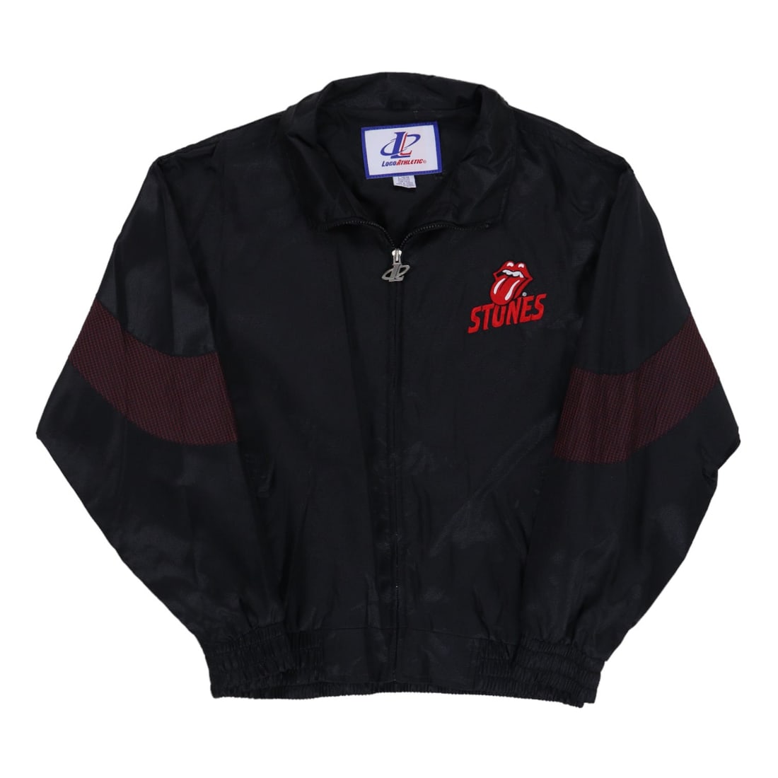 1990s Rolling Stones Windbreaker Jacket: 1990s Rolling Stones Windbreaker Jacket Original 1990s Rolling Stones Windbreaker Jacket. This is a true vintage jacket, not a modern reproduction. Sizes vary so please use measurements for best idea 