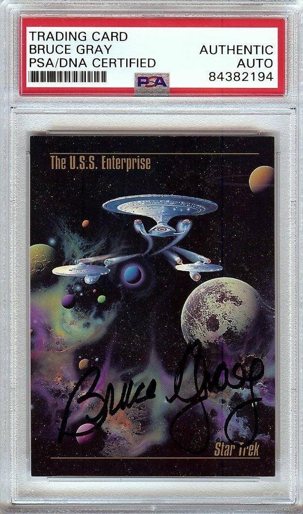Bruce Gray Signed Autographed Trading Card Star Trek: TNG PSA: Bruce Gray Signed Autographed Trading Card Star Trek: TNG PSA Object Type: Trading Card Industry: Television Original/Reproduction: Original Autograph Authentication: Professional Sports (PSA/DNA) Pre
