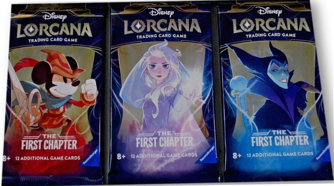 3x Lorcana The First Chapter Booster Pack Disney Mickey Mouse Maleficent: 3x Lorcana The First Chapter Booster Pack Disney Mickey Mouse Maleficent Manufacturer: Topps Year Manufactured: 2022 Player: Various Team: New York Yankees Pre-Owned While the lot images are represent