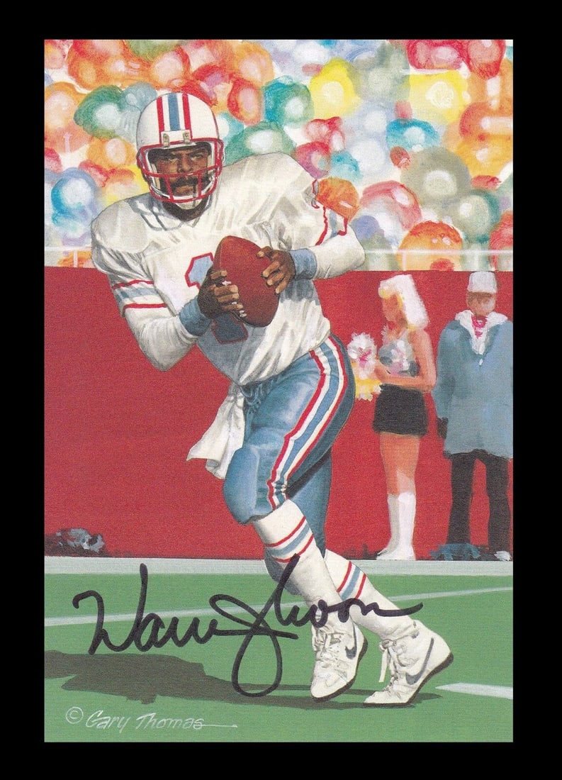 Warren Moon Signed Goal Line Art Auto Postcard HOF Gold Seal Oilers 24725: Warren Moon Signed Goal Line Art Auto Postcard HOF Gold Seal Oilers 24725 Product: Lithograph, Poster & Print Original/Reprint: Original Sport: Football-NFL Pre-Owned While the lot images are represen