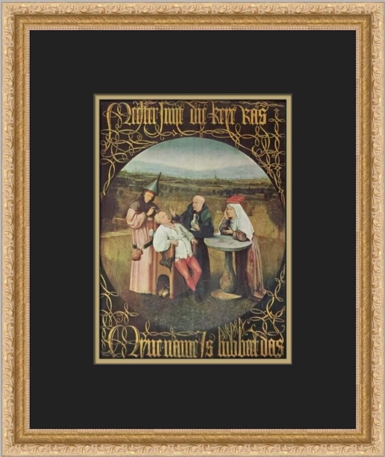 Hieronymus Bosch The Cure For Madness Custom Framed Print: Hieronymus Bosch The Cure For Madness Custom Framed Print Artist: Hieronymus Bosch Unit Of Sale: Single Piece Size: Medium Custom Bundle: No Item Length: 14 in Region Of Origin: United States Framing: