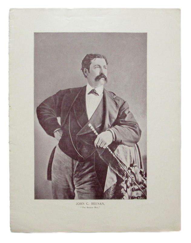 John C. Heenan "The Benecia Boy" 1895 Boxing Gladiators 11x15 Supplement Poster: John C. Heenan "The Benecia Boy" 1895 Boxing Gladiators 11x15 Supplement Poster Sport: Boxing Product: Photo Original/Reprint: Original Autograph Authentication: Seller League: Boxing Pre-Owned While 