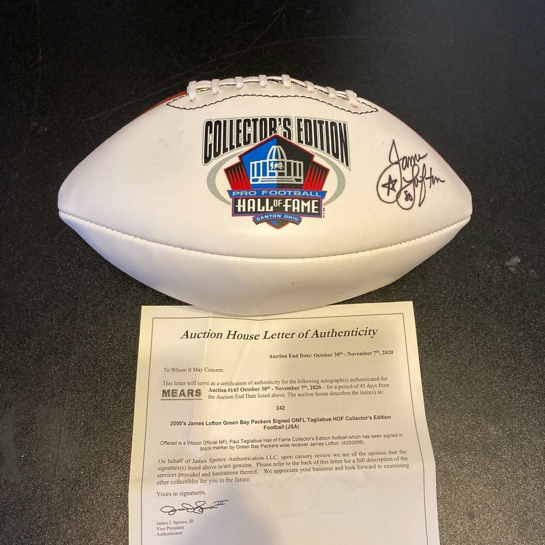 James Lofton Signed Autographed Wilson NFL Football Green Bay Packers JSA COA: James Lofton Signed Autographed Wilson NFL Football Green Bay Packers JSA COA Product: Ball Sport: Football-NFL Autograph Authentication: James Spence (JSA) Team: Green Bay Packers Original/Reprint: O