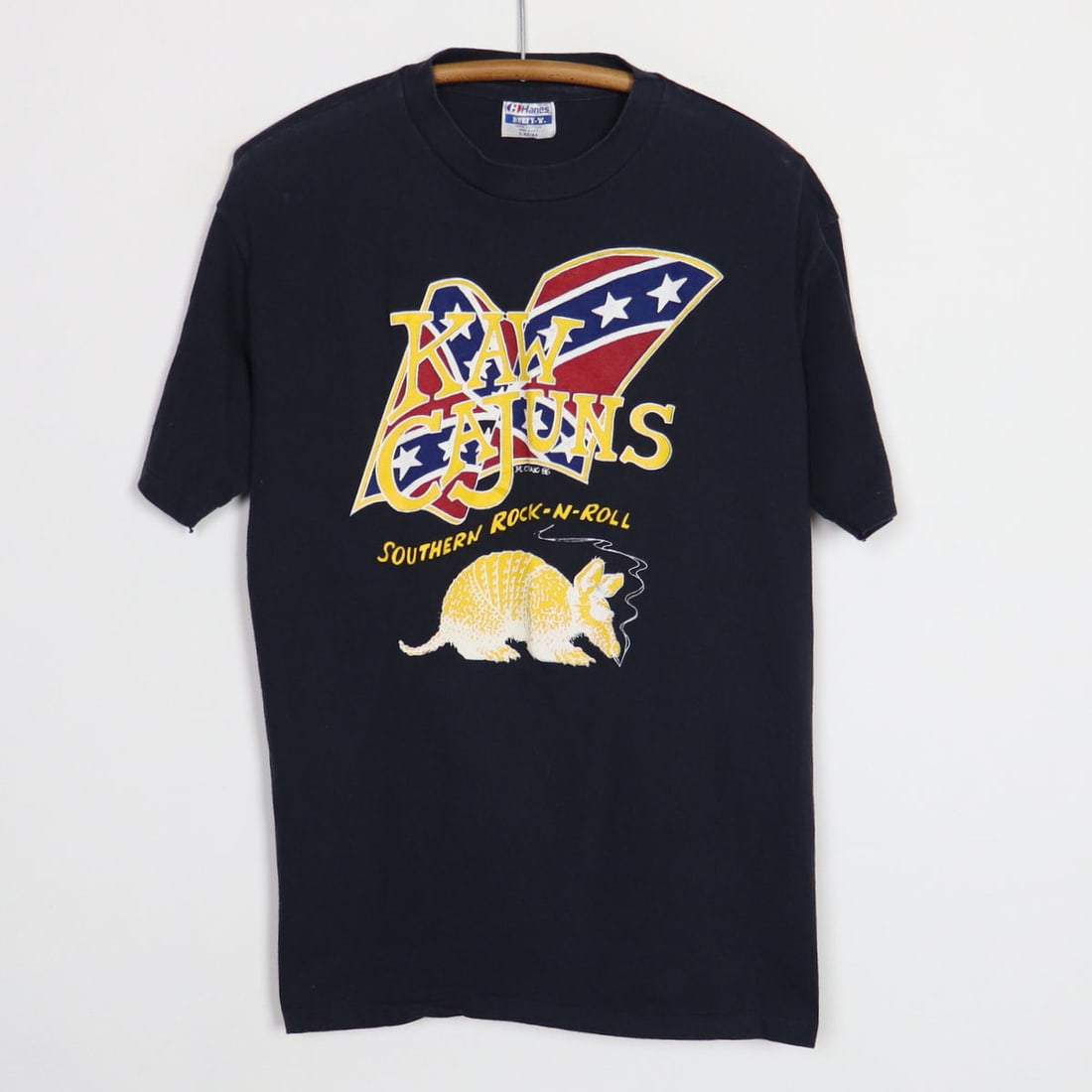 1986 Kaw Cajuns Southern Rock N Roll Shirt: 1986 Kaw Cajuns Southern Rock N Roll Shirt Original 1986 Kaw Cajuns Southern Rock N Roll Shirt. This is a true vintage shirt, not a modern reproduction. Sizes vary so please use measurements for best