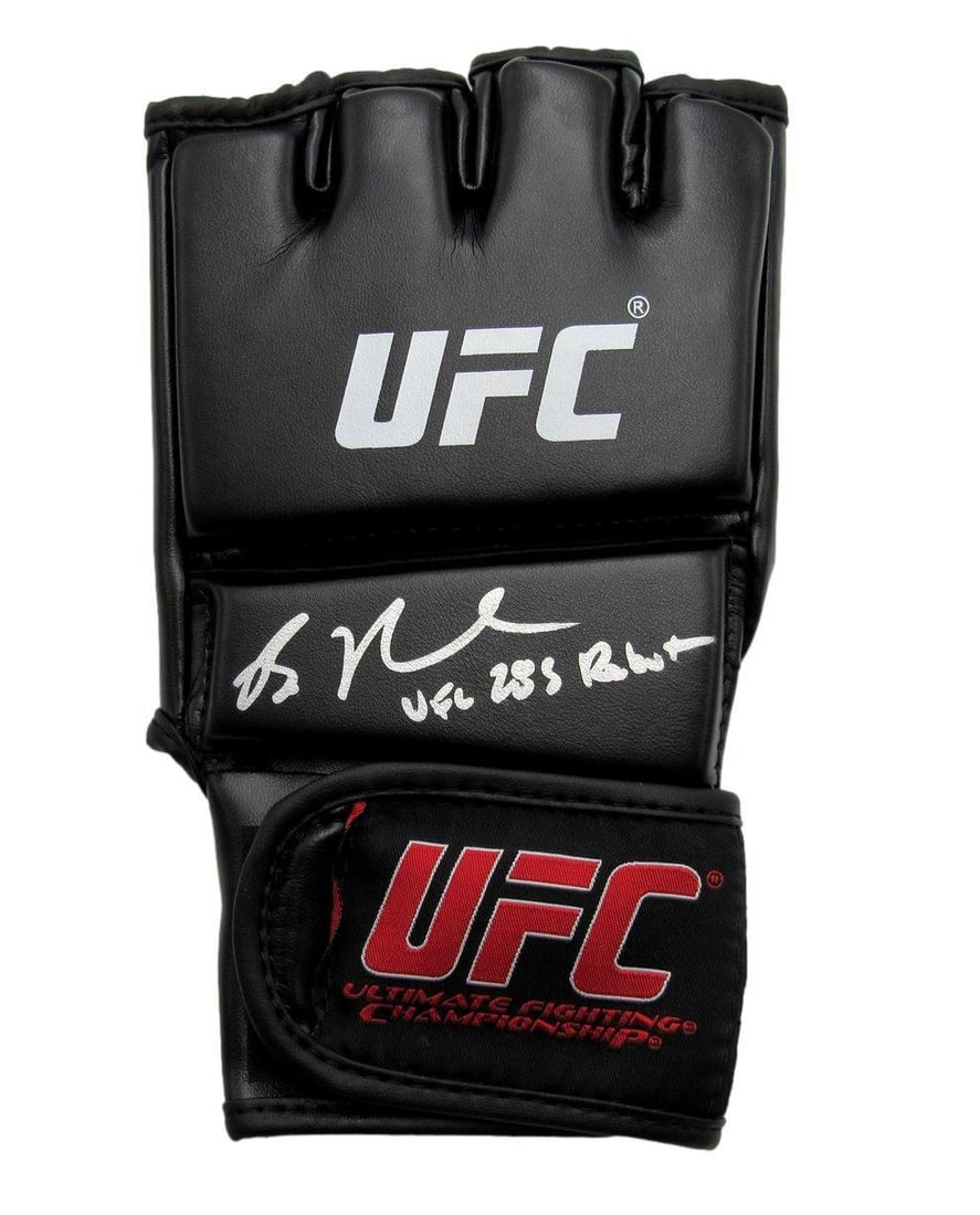 Bo Nickal Autographed/Inscr Left UFC Glove Penn State RARE inscribed JSA 180943: Bo Nickal Autographed/Inscr Left UFC Glove Penn State RARE inscribed JSA 180943 Sport: Wrestling Product: Misc Original/Reprint: Original League: Wrestling Autograph Authentication: JSA Pre-Owned Whil