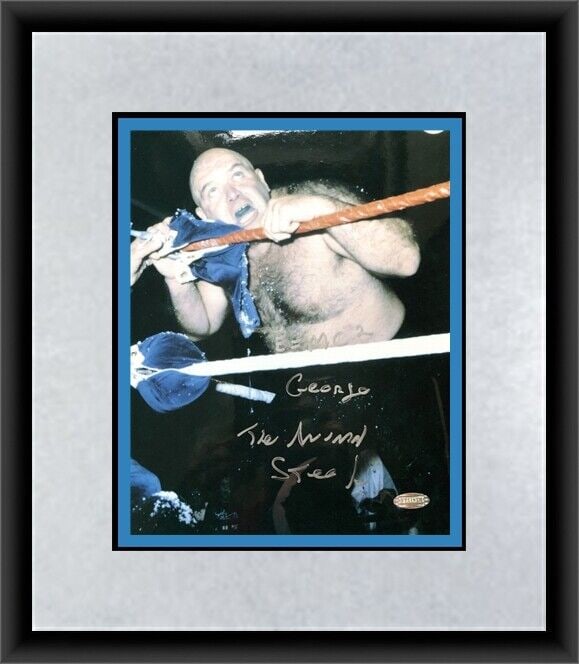 George the Animal Steele E=MC2 Signed Photo 8x10 NEWLY CUSTOM FRAMED STEINER: George the Animal Steele E=MC2 Signed Photo 8x10 NEWLY CUSTOM FRAMED STEINER Player: George The Animal Steele Sport: Wrestling League: WWE Autograph Authentication: Steiner Sports Original/Reprint: Or