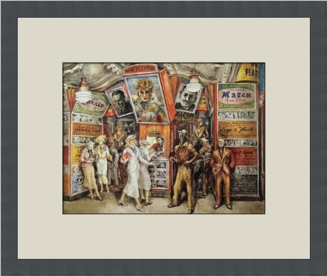 Reginald Marsh Twenty-Cent Movie Custom Framed Print: Reginald Marsh Twenty-Cent Movie Custom Framed Print Artist: Reginald Marsh Unit Of Sale: Single-Piece Work Size: Medium Custom Bundle: No Item Length: 15 in Region Of Origin: united states Framing: M