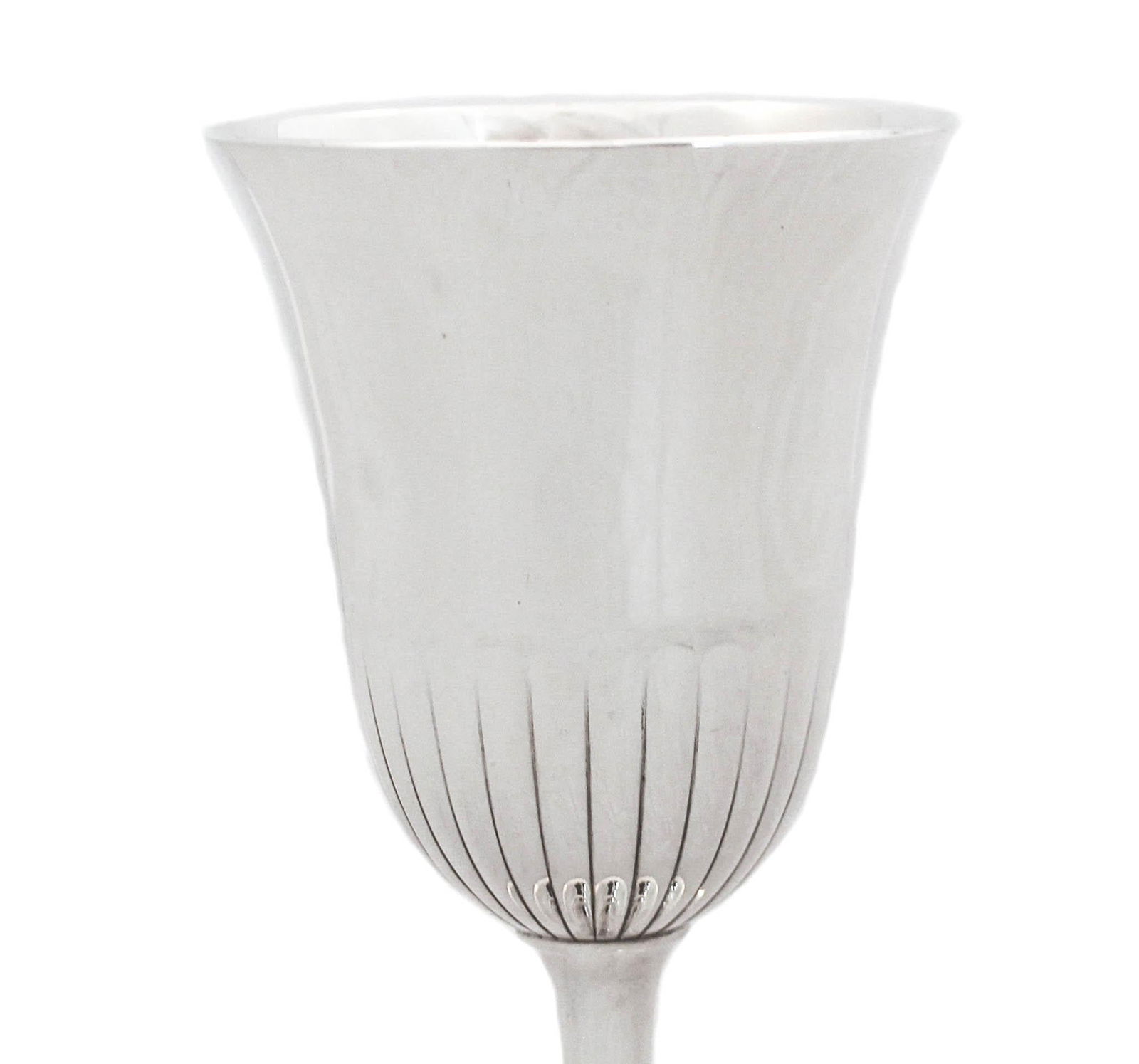 Sterling Silver Goblet: Sterling Silver Goblet Creator: Wallace Silversmiths (Manufacturer) Dimensions: Height: 7 in (17.78 cm)Diameter: 2.75 in (6.99 cm) Materials and Techniques: Sterling Silver Place of Origin: United Sta