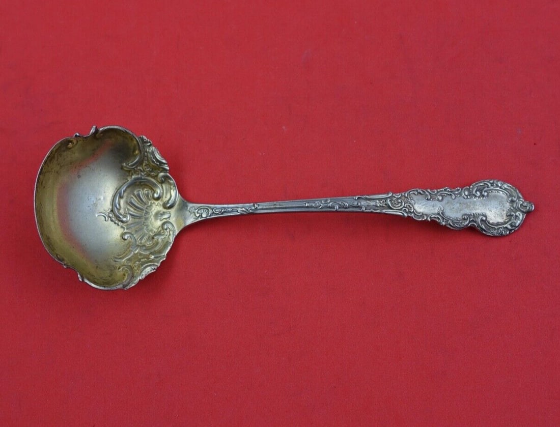 Colbert by Frank Smith Sterling Silver Sauce Ladle GW fancy bowl 6 1/2": Colbert by Frank Smith Sterling Silver Sauce Ladle GW fancy bowl 6 1/2" Colbert by frank smithsterling silver sauce ladle, gold washed fancy bowl 6 1/2" in the pattern colbert by frank smith. It is no