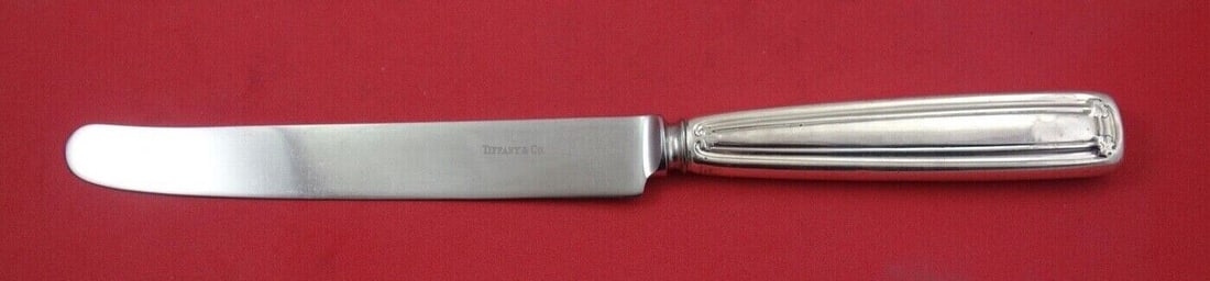 Saint Dunstan by Tiffany & Co. Sterling Silver Dinner Knife new french 10": Saint Dunstan by Tiffany & Co. Sterling Silver Dinner Knife new french 10" Saint dunstan by tiffany & co. Sterling silver hollow handle dinner knife, new french 10" in the pattern saint dunstan by tif