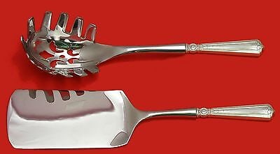 Victorian by Durgin Sterling Silver Italian Pasta Server Set 2pc HHWS Custom: Victorian by Durgin Sterling Silver Italian Pasta Server Set 2pc HHWS Custom Victorian by durgin sterling silver custom made hollow handle with stainless implements two piece italian server serving se