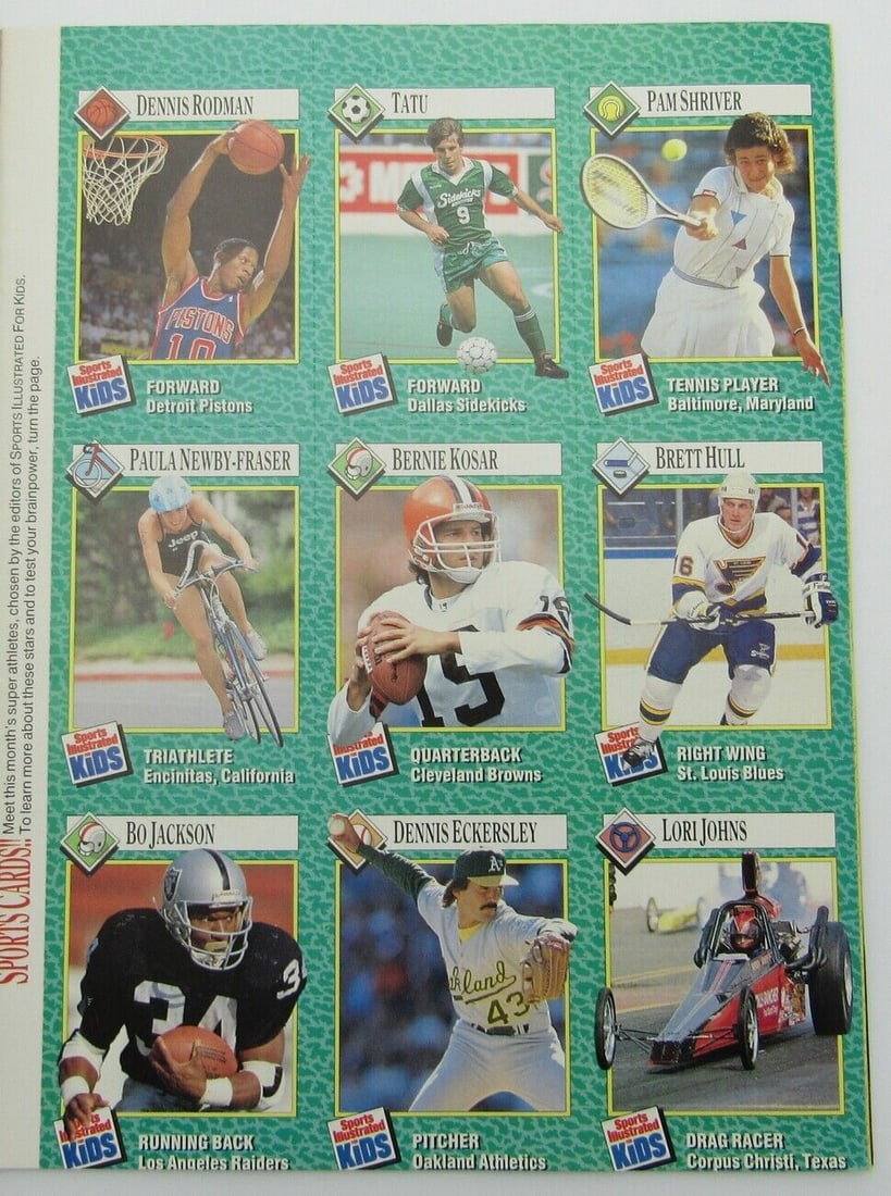 1990 Sports Illustrated for Kids Magazine w/ Bo Jackson Uncut Sheet 159381: 1990 Sports Illustrated for Kids Magazine w/ Bo Jackson Uncut Sheet 159381 Sport: Football Product: Magazine Original/Reprint: Original Team: Los Angeles Raiders Autograph Authentication: Seller Leagu